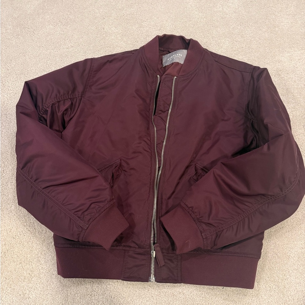 Women’s Everlane  Burgundy Bomber Jacket